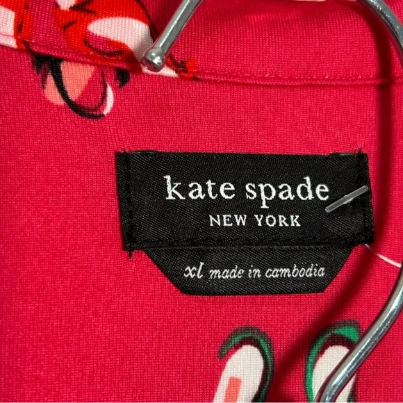 Kate Spade Party Shoes Print Pink Pajama Set NEW
