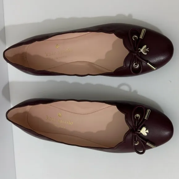 Kate Spade || Woman’s Priya Flat Shoes In Cherrywood size 6.5 (bx#8)