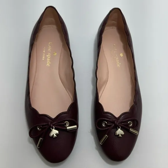 Kate Spade || Woman’s Priya Flat Shoes In Cherrywood size 6.5 (bx#8)