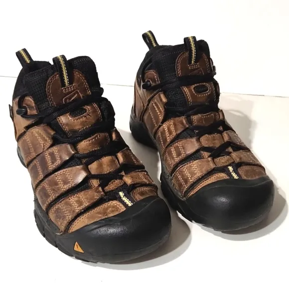 Keen Dry Leather Waterproof Outdoor Midi Hiking Shoes Brown Men's 7.5 EU 40