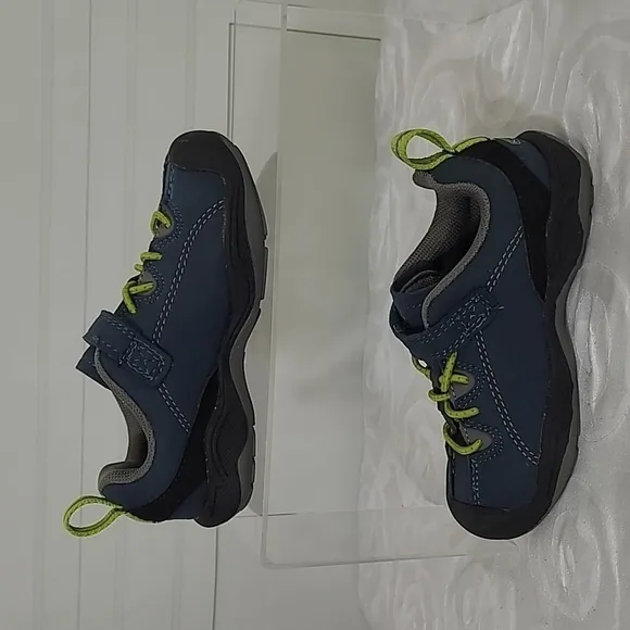 KEEN Jasper Navy Blue &amp; Green Suede Hiking Shoes Slip On Sneakers Size 9