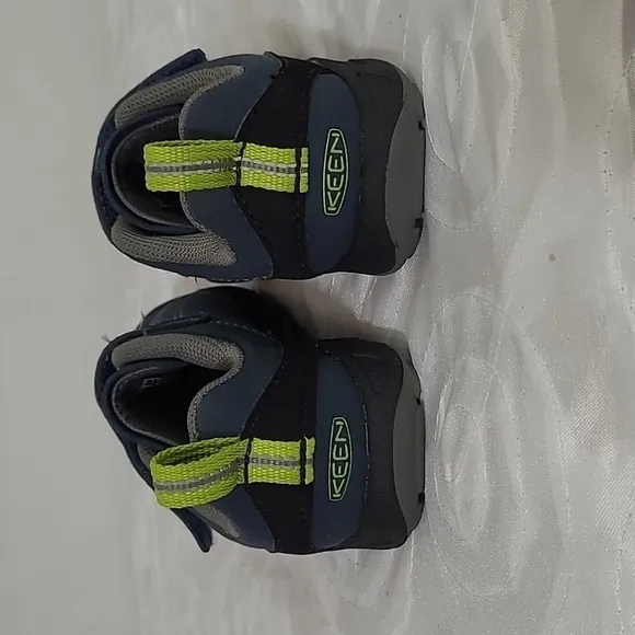 KEEN Jasper Navy Blue &amp; Green Suede Hiking Shoes Slip On Sneakers Size 9