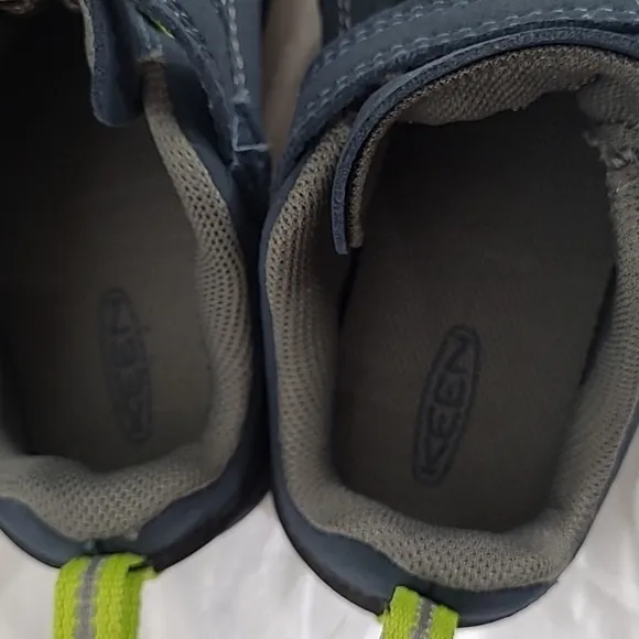 KEEN Jasper Navy Blue &amp; Green Suede Hiking Shoes Slip On Sneakers Size 9