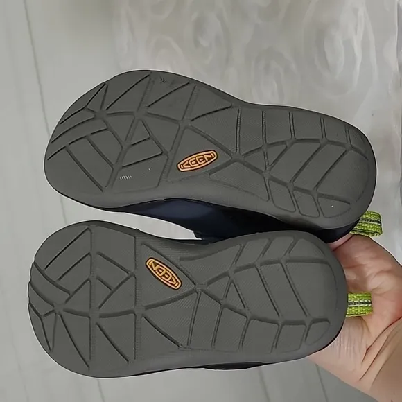 KEEN Jasper Navy Blue &amp; Green Suede Hiking Shoes Slip On Sneakers Size 9