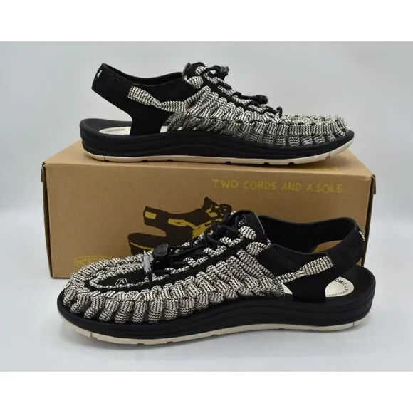 Keen Mens Size 8.5 Uneek Flat Cord Black Birch Sneakers Sandals Shoes