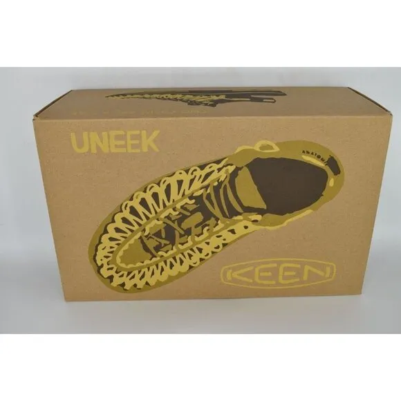 Keen Mens Size 8.5 Uneek Flat Cord Black Birch Sneakers Sandals Shoes