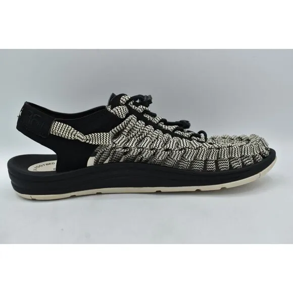 Keen Mens Size 8.5 Uneek Flat Cord Black Birch Sneakers Sandals Shoes