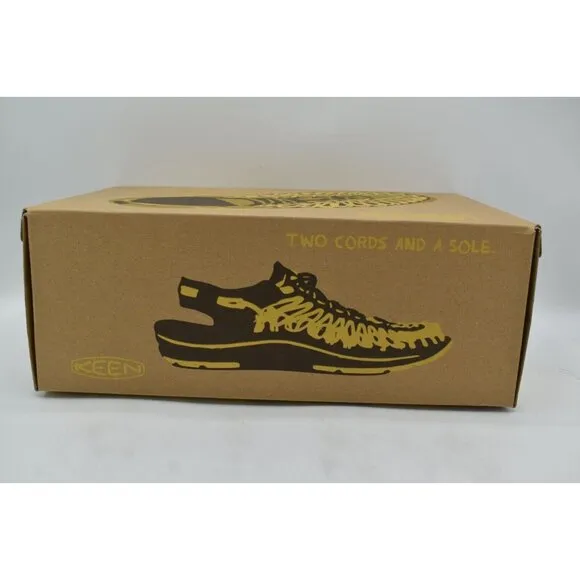 Keen Mens Size 8.5 Uneek Flat Cord Black Birch Sneakers Sandals Shoes