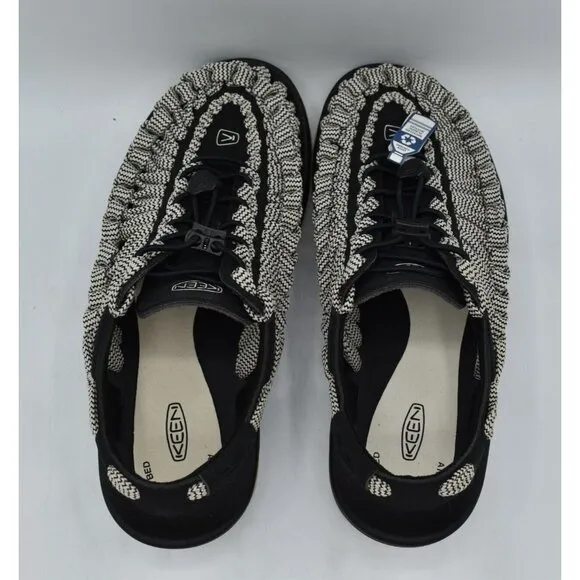 Keen Mens Size 8.5 Uneek Flat Cord Black Birch Sneakers Sandals Shoes