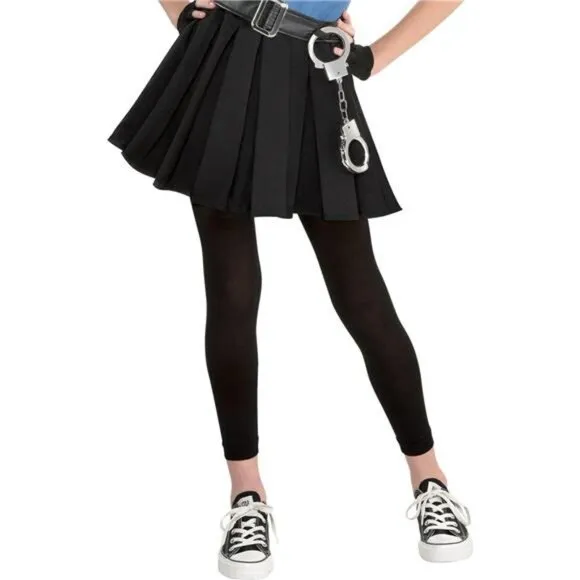 Kids Police Dress Halloween Costume Party Dress for Girls, Includes Belt and Hat