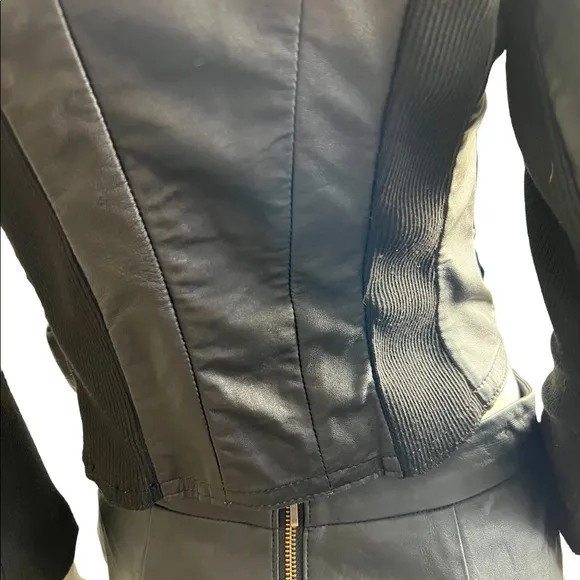 Kill City Black 100% Leather Jacket Size Medium