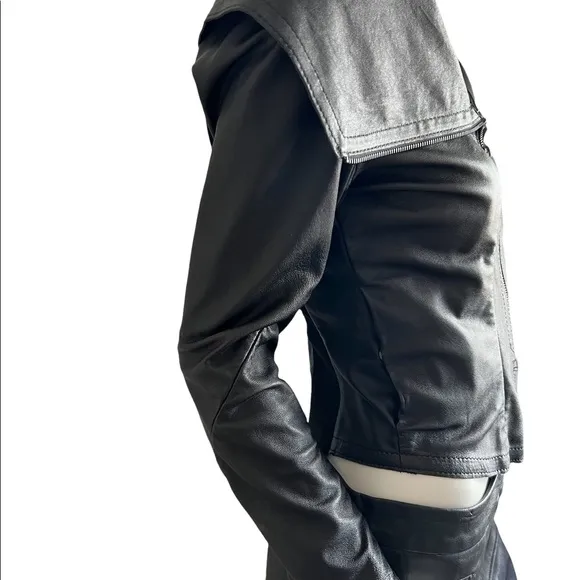 Kill City Black 100% Leather Jacket Size Medium