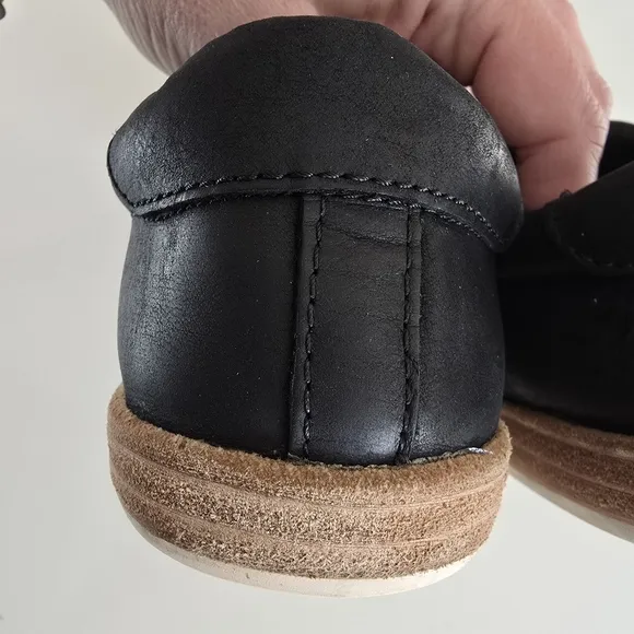 KORK-EASE Paislee Black Leather Sneakers Size 8