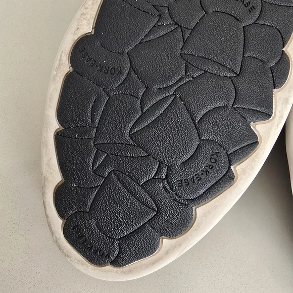 KORK-EASE Paislee Black Leather Sneakers Size 8