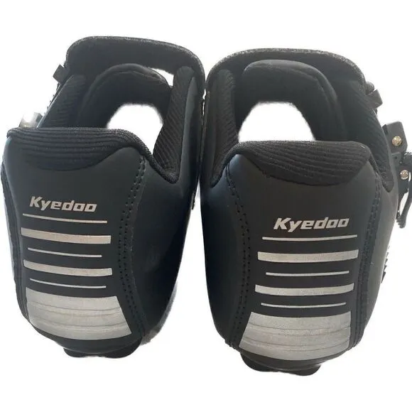 Kyedoo Women 11/Men 8/EU 42 Cycling Shoes Black/Silver W/ Pelaton Cleats NEW