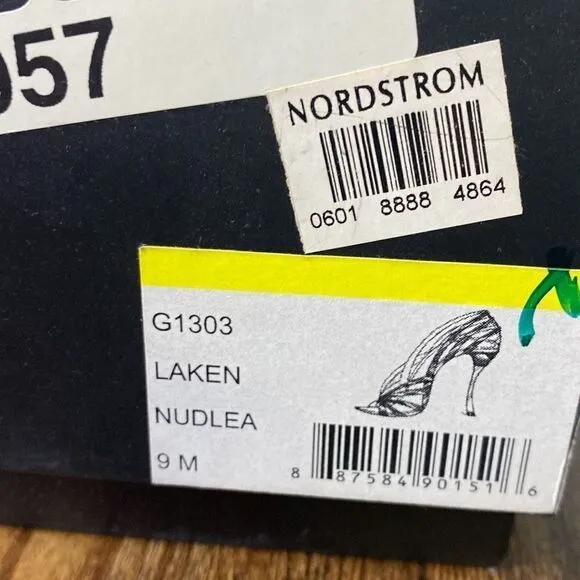 L.A.M.B. Gwen Stefani Laken shoe heels Sz 9 leather strappy sexy