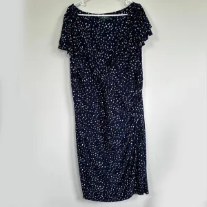 Lauren Ralph Lauren  Dress Knee Length Faux Wrap V-Neck Flutter Short Sleeve 18W