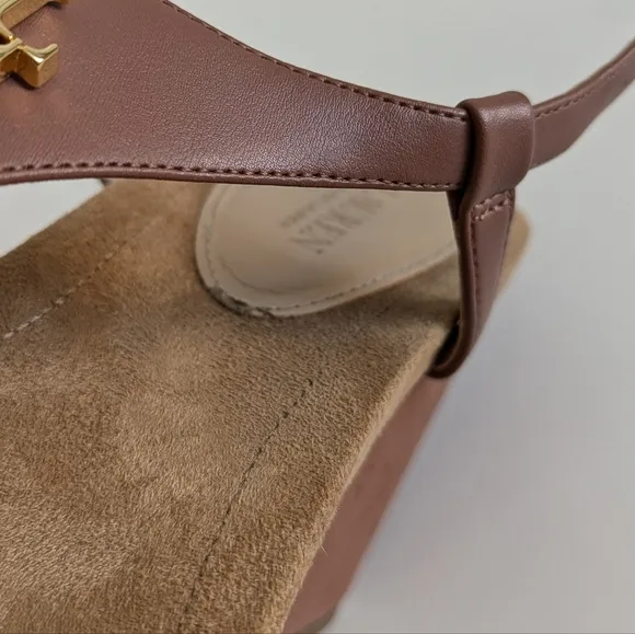 Lauren Ralph Lauren Jeannie Things Style Wedge Sandals Ankle Closure - sz 7