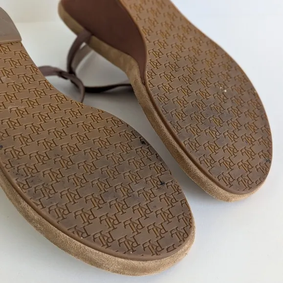 Lauren Ralph Lauren Jeannie Things Style Wedge Sandals Ankle Closure - sz 7