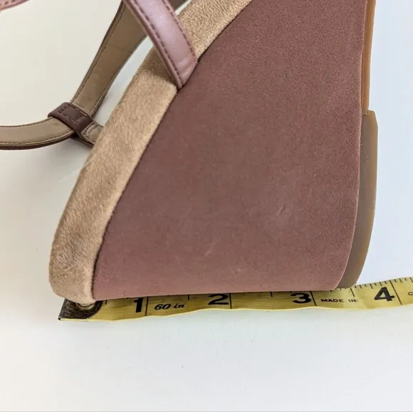 Lauren Ralph Lauren Jeannie Things Style Wedge Sandals Ankle Closure - sz 7