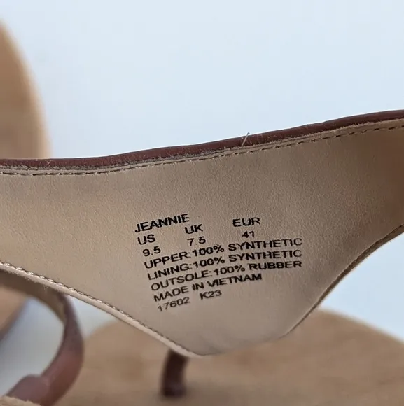 Lauren Ralph Lauren Jeannie Things Style Wedge Sandals Ankle Closure - sz 7