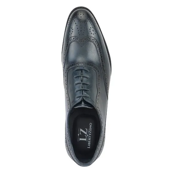 LIBERTYZENO Men's Navy and  Lace-Up Shoes