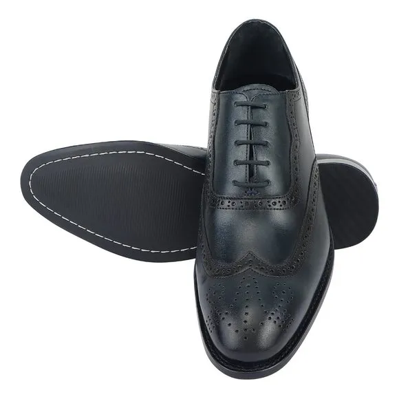 LIBERTYZENO Men's Navy and  Lace-Up Shoes