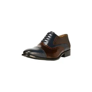 LIBERTYZENO Men's Navy/Tan Lace-Up Shoes