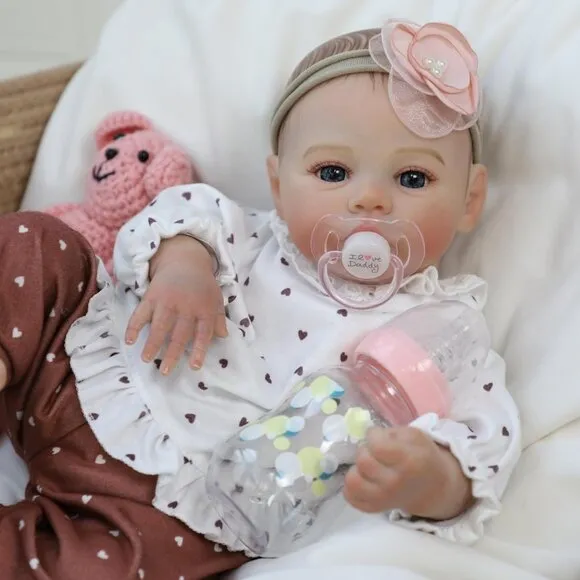 Lifelike Reborn Baby Dolls - 18 Inch Realistic Newborn Baby Dolls Girl, Real Lif