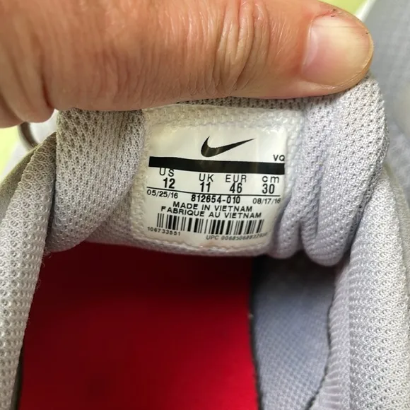 Light gray/white Nike athletic shoes
