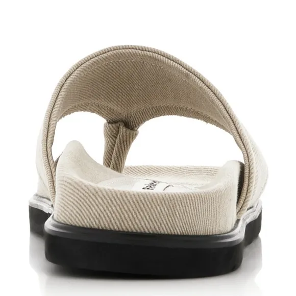 LIKE NEW Reike Nen Padded Denim Sandals Tan Flip Flops Neutral Size 39 US Size 9