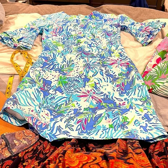 💙🩵Lilly Pulitzer Fiesta Stretch Dress Coastal Blue dress size 00