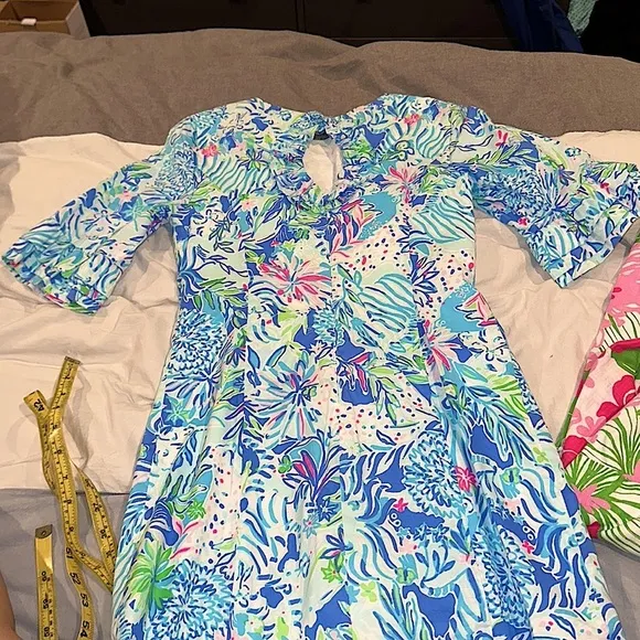 💙🩵Lilly Pulitzer Fiesta Stretch Dress Coastal Blue dress size 00