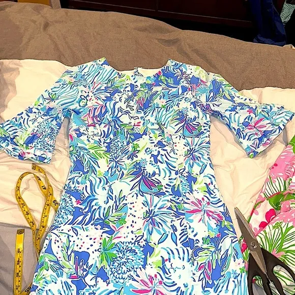 💙🩵Lilly Pulitzer Fiesta Stretch Dress Coastal Blue dress size 00