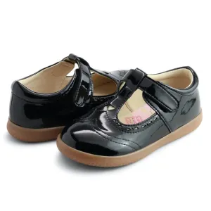 LIVIE &amp; Luca Amica Patent synthetic Leather Kids Shoes size 11 Black NWT in box