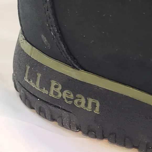 LL Bean Boots Mens 10. M Green Nylon Tek 2.5 Duck Waterproof Outdoor Rubber Sole