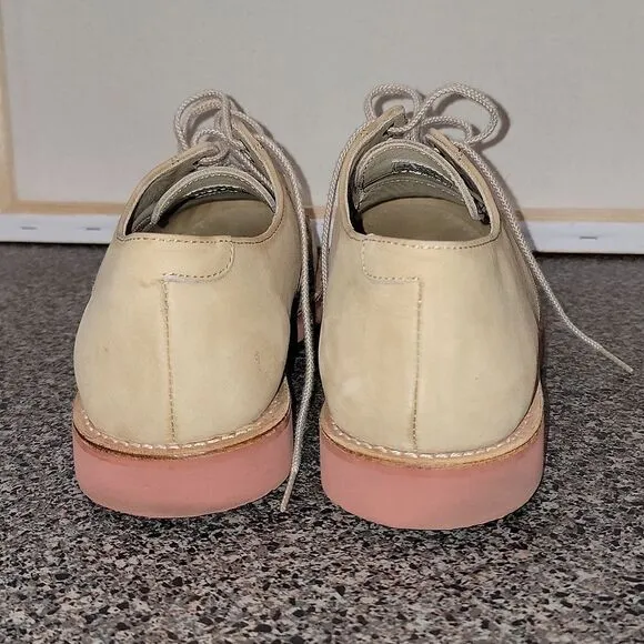 L.L. Bean Wheat Leather Oxford Shoes Vibram Sole Men's Size 12 M