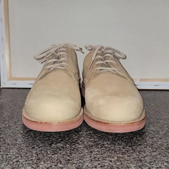 L.L. Bean Wheat Leather Oxford Shoes Vibram Sole Men's Size 12 M