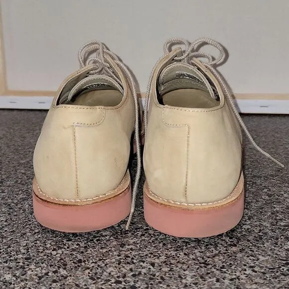L.L. Bean Wheat Leather Oxford Shoes Vibram Sole Men's Size 12 M