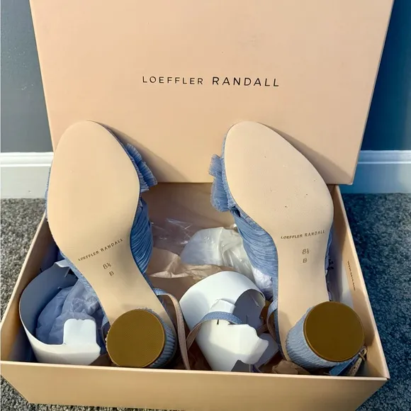 Loeffler Randall Camellia Pleated Bow Heel - Blue - 8 ½