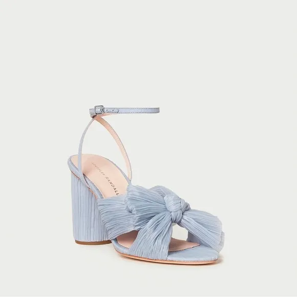 Loeffler Randall Camellia Pleated Bow Heel - Blue - 8 ½
