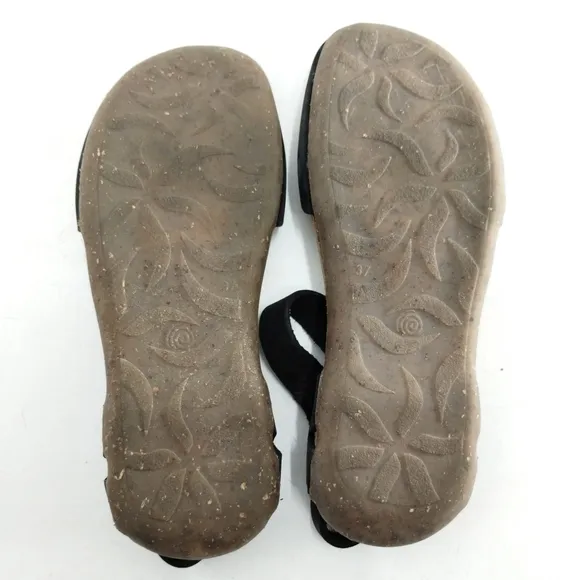 Loints of Holland Black Suede Mary Jane Flat Shoes