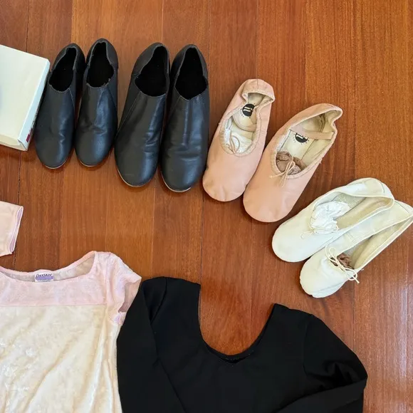 Lot Girls Dance Shoes Leotard Costume  Ballet Gymnastics Hip Hop  Jazz