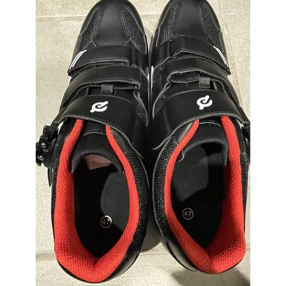 Lot of 2 Peloton Cycling Shoes Size 47 US Men's 13 Black Red READ