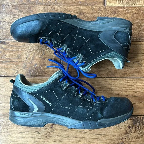 Lowa Focus LL Low Hiking Boots Trail Shoes Leather Lined Suede Mens Size 10.5