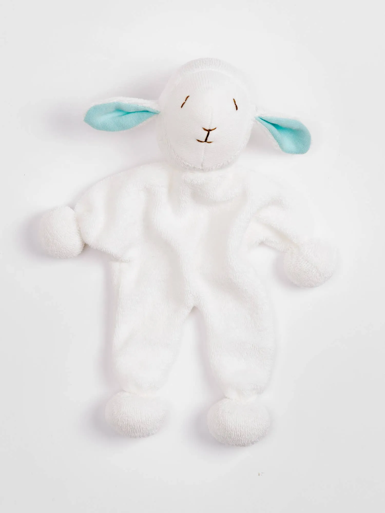 Lulu the Organic Flat Lamb Toy- Blue ears
