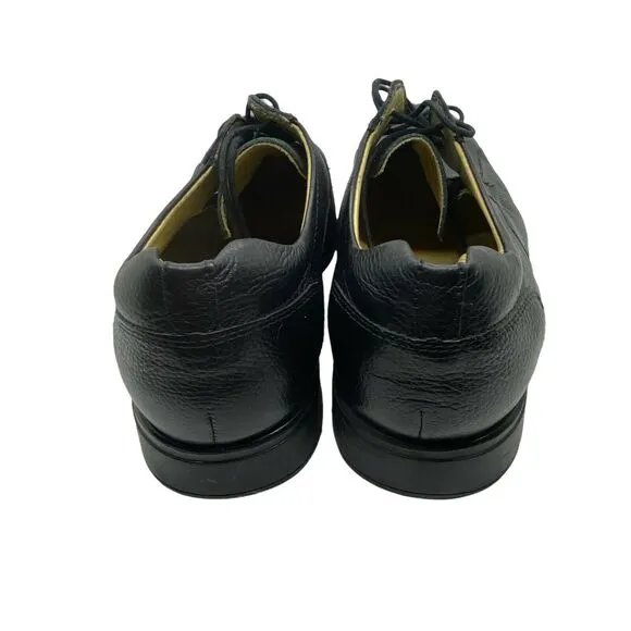 Luxury Leather Oxford Shoes Studio Belvedere Men Bay Bridge Black SZ 12 EEE Wide
