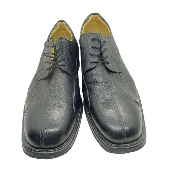 Luxury Leather Oxford Shoes Studio Belvedere Men Bay Bridge Black SZ 12 EEE Wide