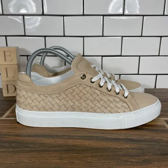 M Gemi The Portare Womens Size EU 38 Shoes Neutral Woven Nubuck Low Top Sneakers