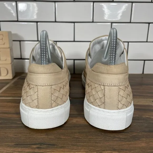 M Gemi The Portare Womens Size EU 38 Shoes Neutral Woven Nubuck Low Top Sneakers